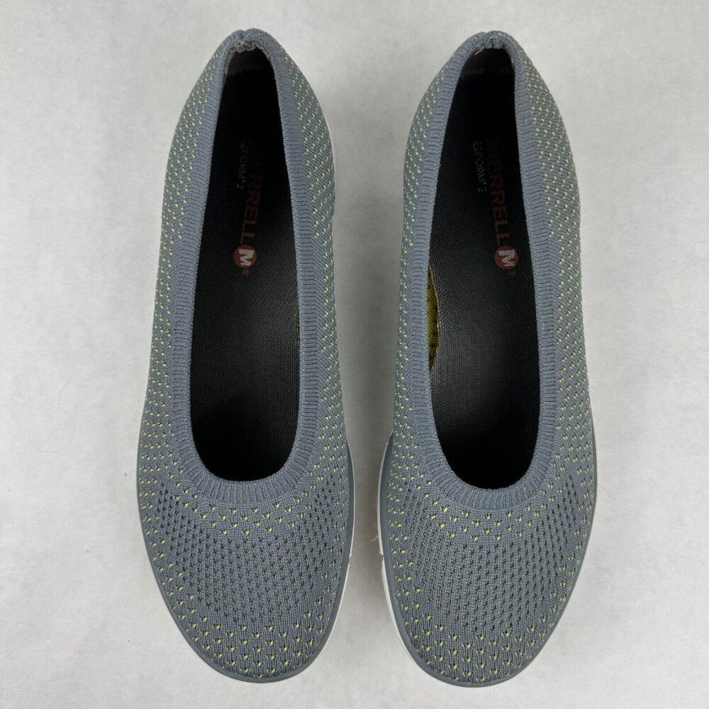Merrell Q Form 2 Knit Monument Shoes Womens Size 7 Gray Green Stretch Slip On - Picture 6 of 12